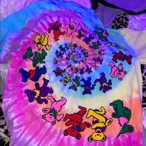 grateful dead bears tie-dye T-shirt